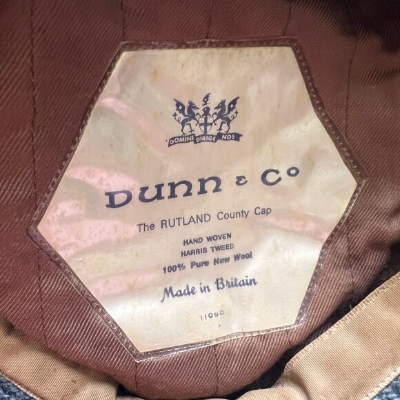 Vintage Dunn & Co Hand Woven Flat Cap Hat Size 7 1/8 - Picture 3 of 7